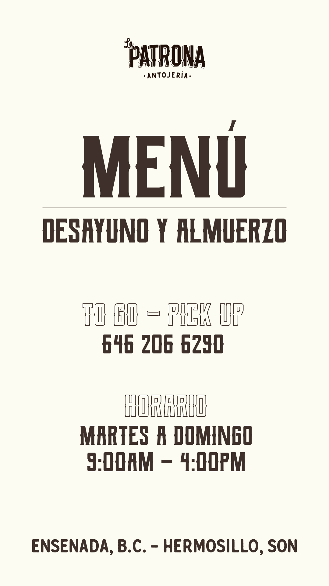 instagram good Menu La Patrona Stories 2024-21