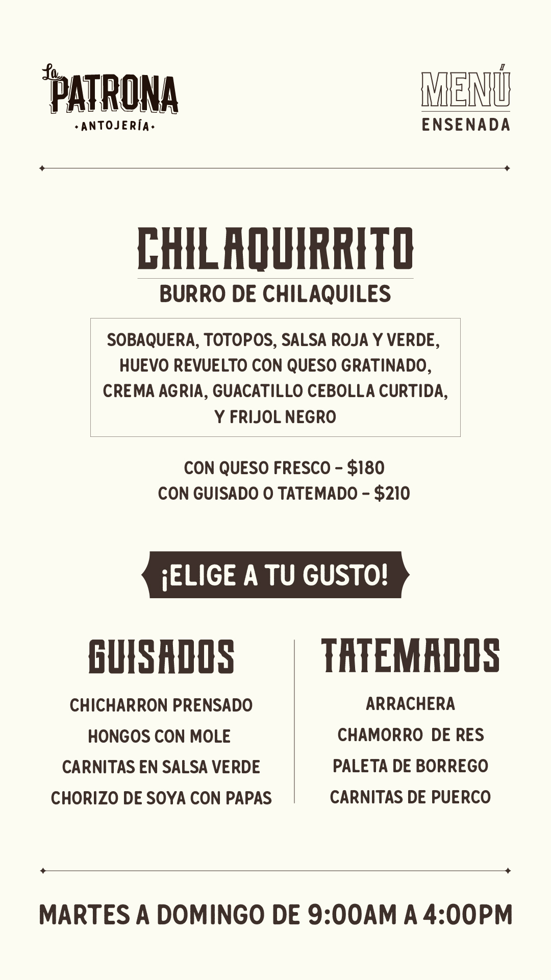 instagram good Menu La Patrona Stories 2024-24